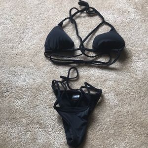 Plumeria swimwear bikini set